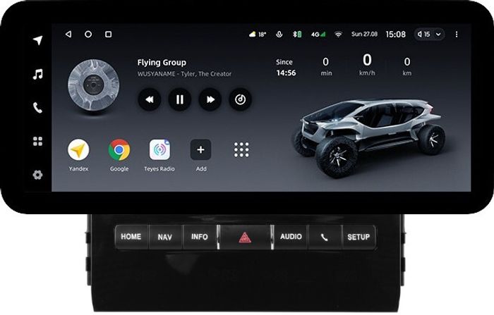 Магнитола для Toyota Land Cruiser 200 2015-2021 (с JBL и 360, рамка тип 1) - Teyes LUX ONE ROUND монитор 12.3" 2K QLED на Android 10, Быстрая, CarPlay, 4G SIM-слот