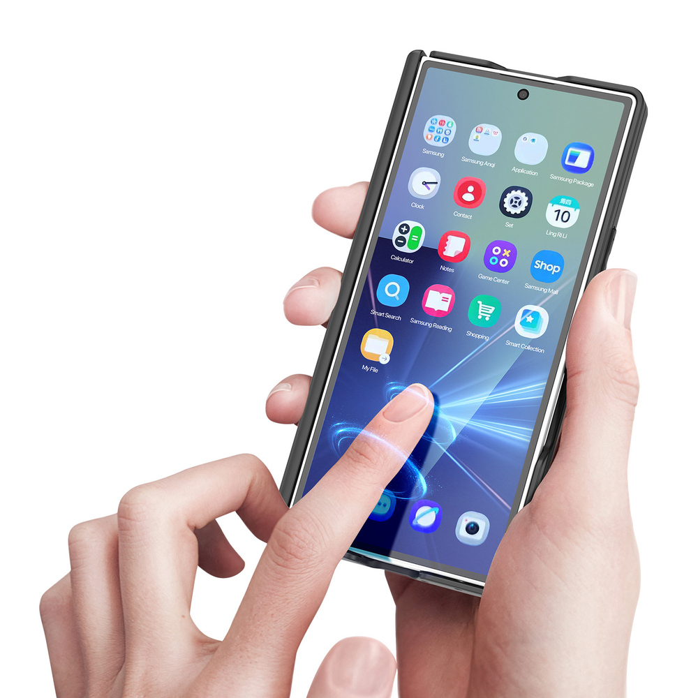 Усиленный чехол черного цвета с MagSafe для Samsung Galaxy Z Fold 7, серия Expn Series Magnetic от Dux Ducis