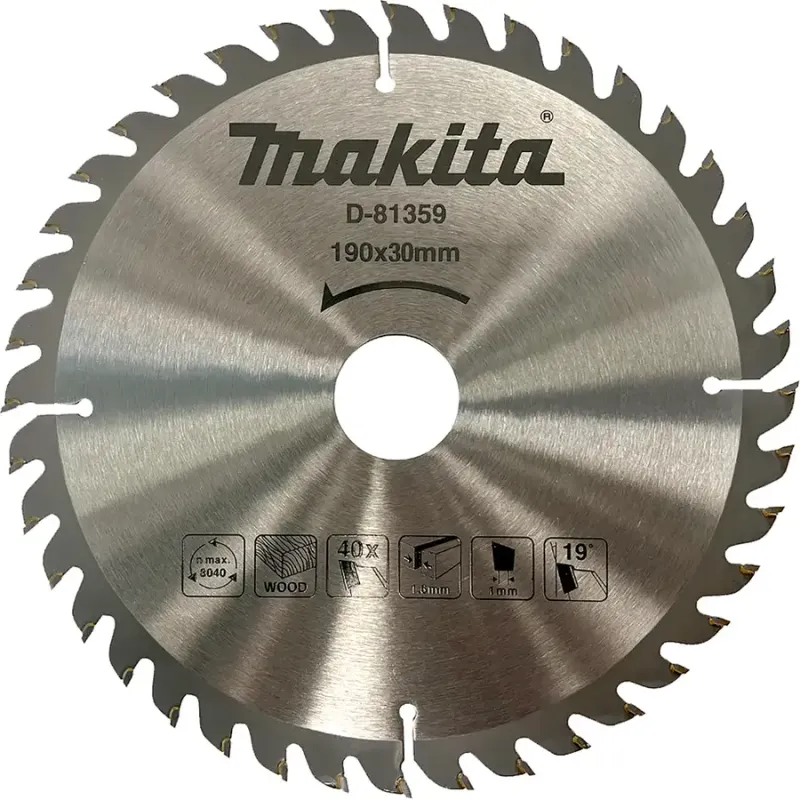 Пильный диск Makita D-81359 190×30 мм, 40T, дерево