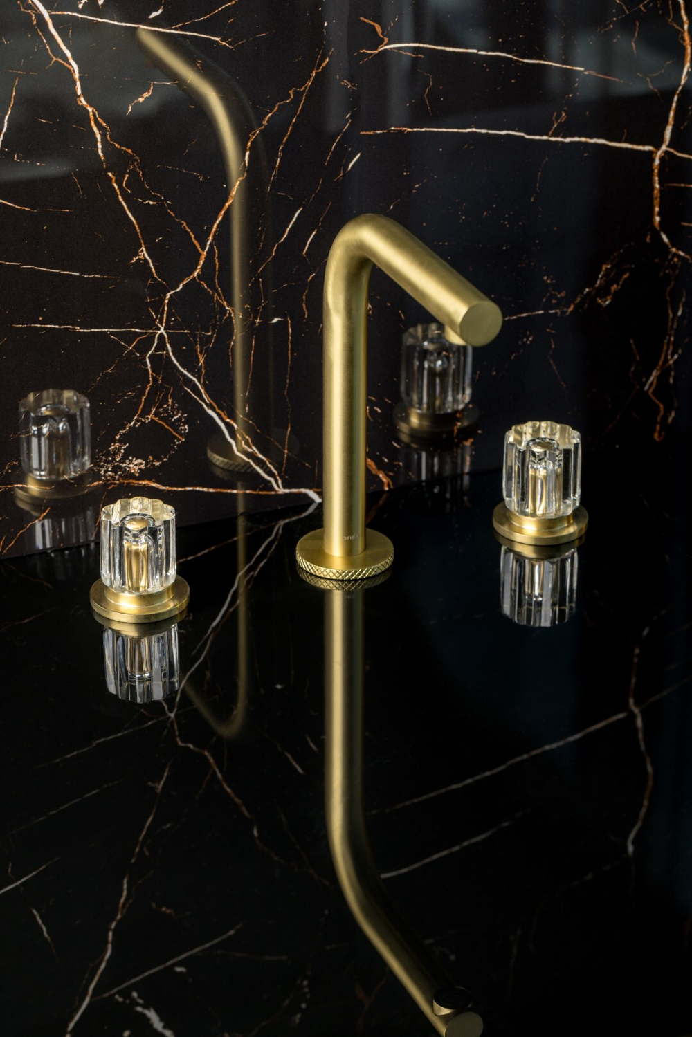 Boheme Смеситель на столешницу ELEGANTE на 3 отв. MAT GOLD