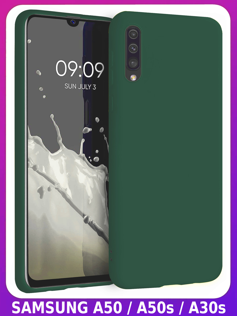 Мягкий Soft Touch чехол из силикона для SAMSUNG GALAXY A50 / 50s / 30s с бархатной подкладкой