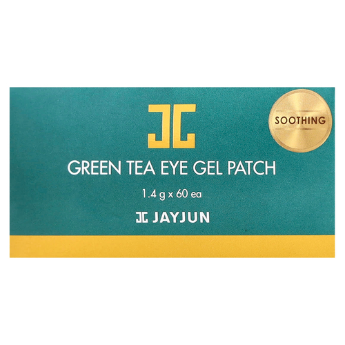 Jayjun Cosmetic, гель-патч для глаз с зеленым чаем, успокаивающий, 60 шт.
