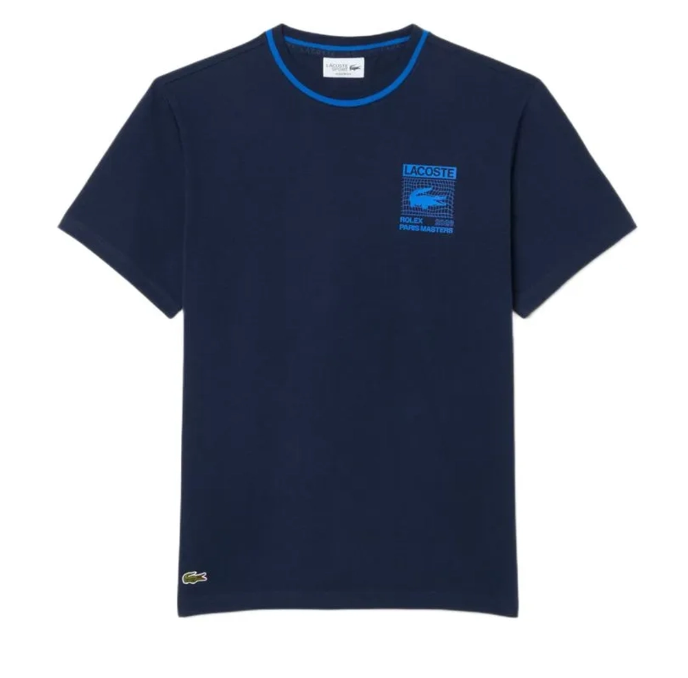 Мужская теннисная футболка Lacoste Rolex Paris Masters - navy blue