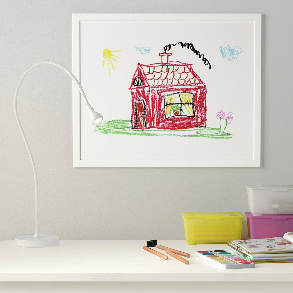 IKEA FISKBO  (ИКЕА ФИСКБО)  -  Рамка - белый 40х50 см