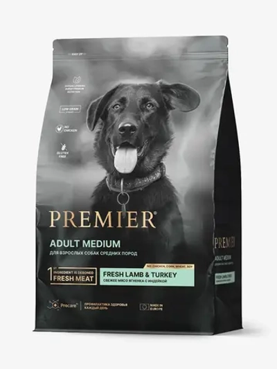 Premier Adult Medium для собак средних пород (Ягнёнок с индейкой)