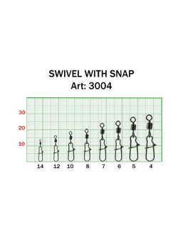 Вертлюжок рыболовный SWIVEL WITH SNAP с застежкой Nice 3004 №5