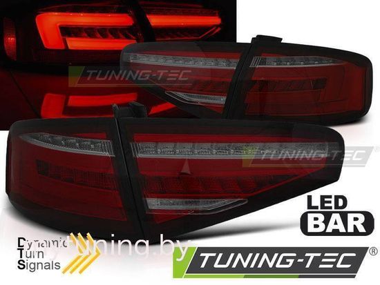 Задние фонари для Audi A4 B8 Sedan (12-15) LED динамические красные темные