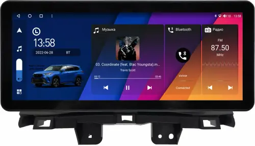 Магнитола для Honda CR-V 2012-2018 (вместо БК) - Canbox H-Line 4156 монитор 12.3" QLED в стиле Audi на Android 10, Быстрая, ТОП-процессор, CarPlay, 4G SIM-слот