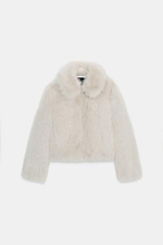 Короткое пальто из искусственного меха на молнии - ZARA