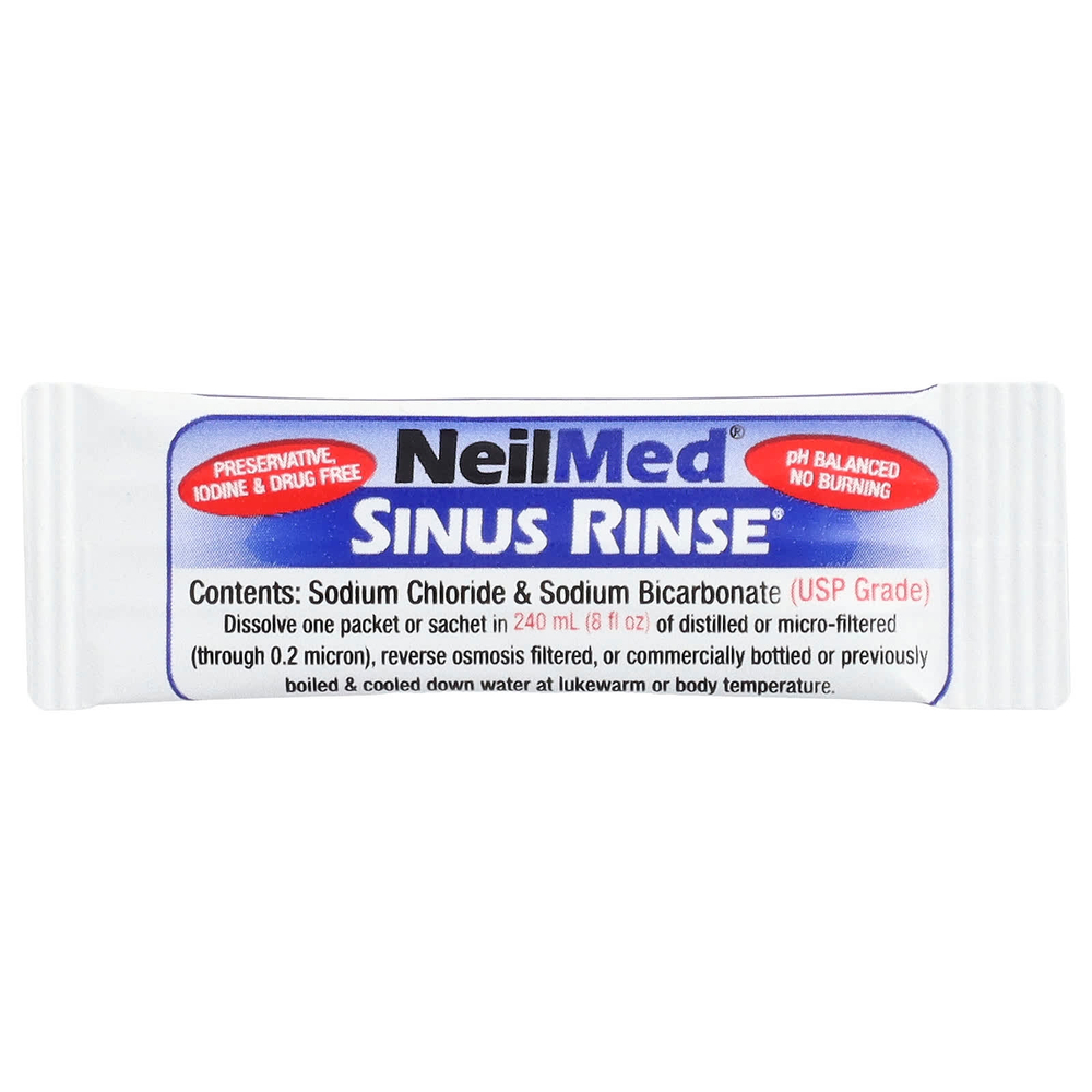 NeilMed, Sinus Rinse®, натуральное средство для промывания носа, 100 пакетиков с готовой смесью
