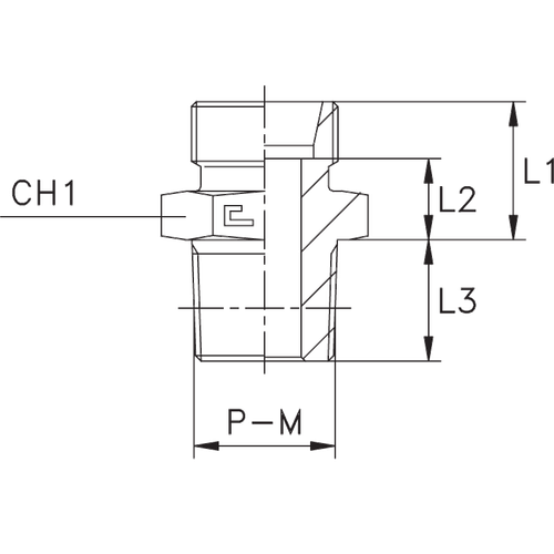 Штуцер FC DS16 NPT 1/2" (корпус)