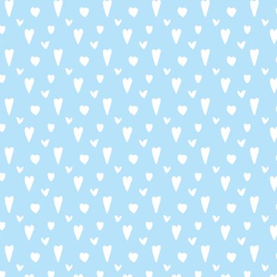 abstract white hearts fabric print