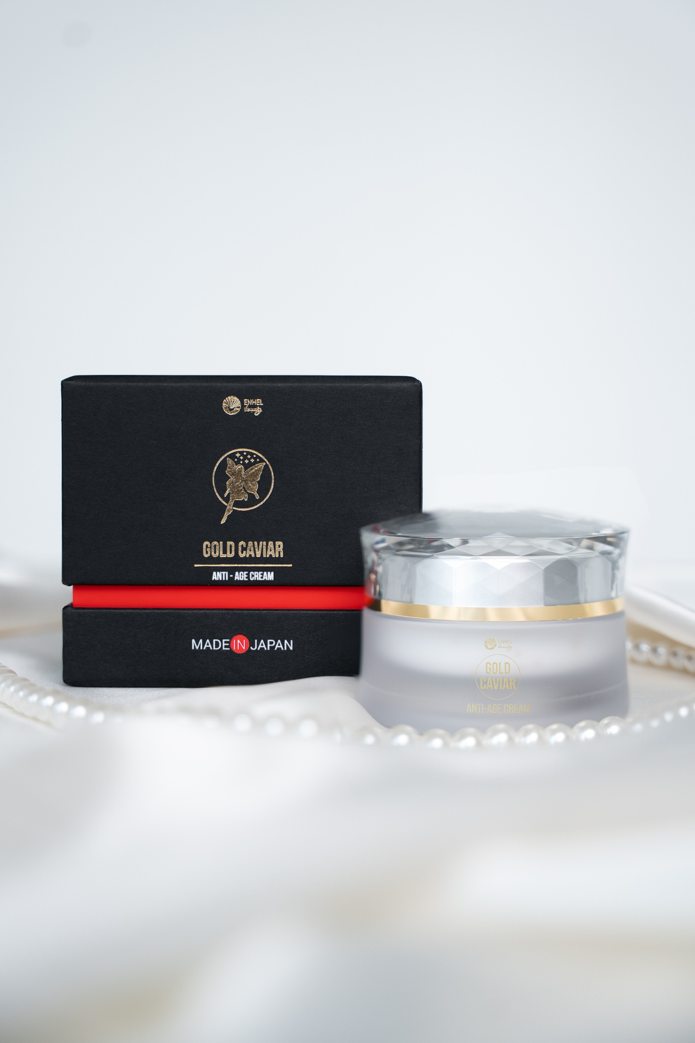 Омолаживающий пептидный крем с черной икрой, коллагеном и золотом Enhel Beauty