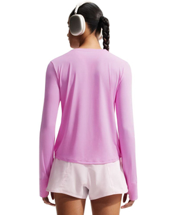 Женская теннисная футболка   Nike One Classic Dri-Fit Long-Sleeve - light magenta/white