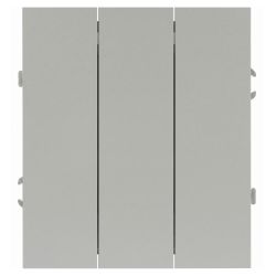 Выключатель ЭРА Arktik 16-1107-03 тройной 10АХ-250В алюминий | Эра Arktik