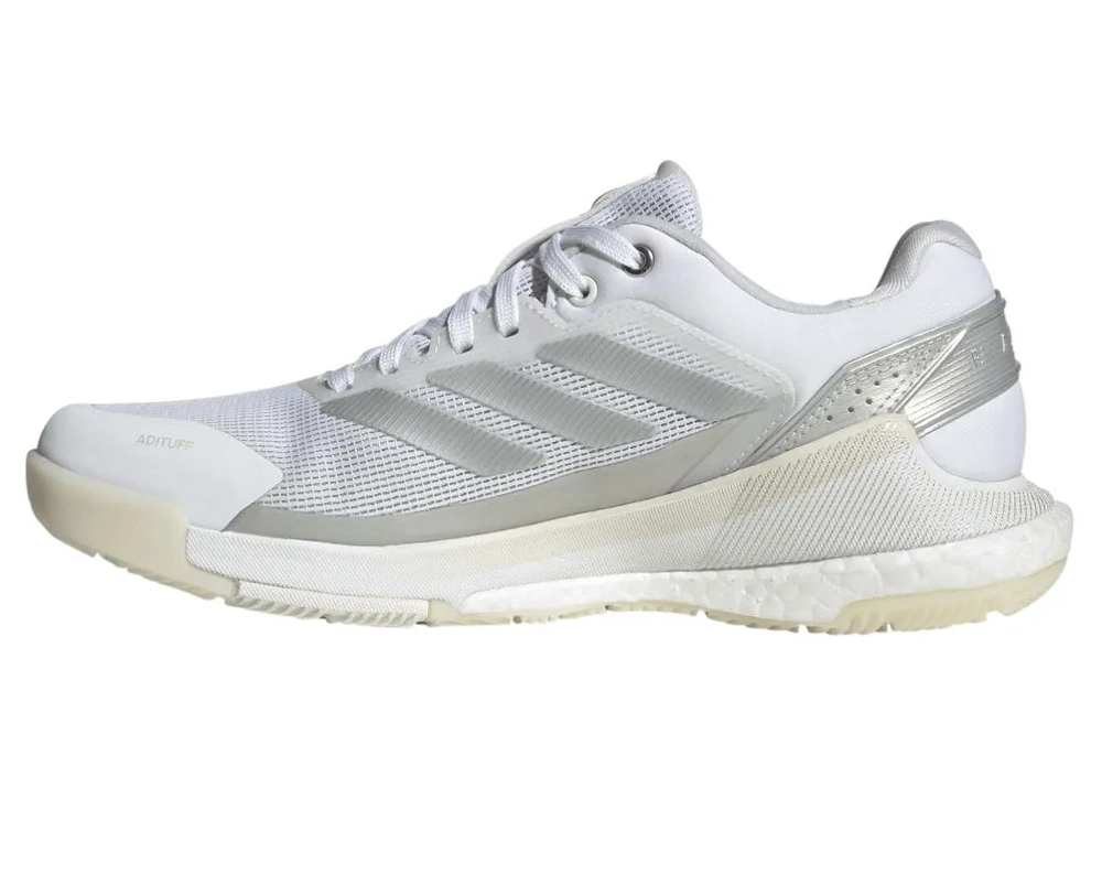 Женские кроссовки для padel Adidas Crazyquick Boost Padel - cloud white/silver metallic/zero metallic