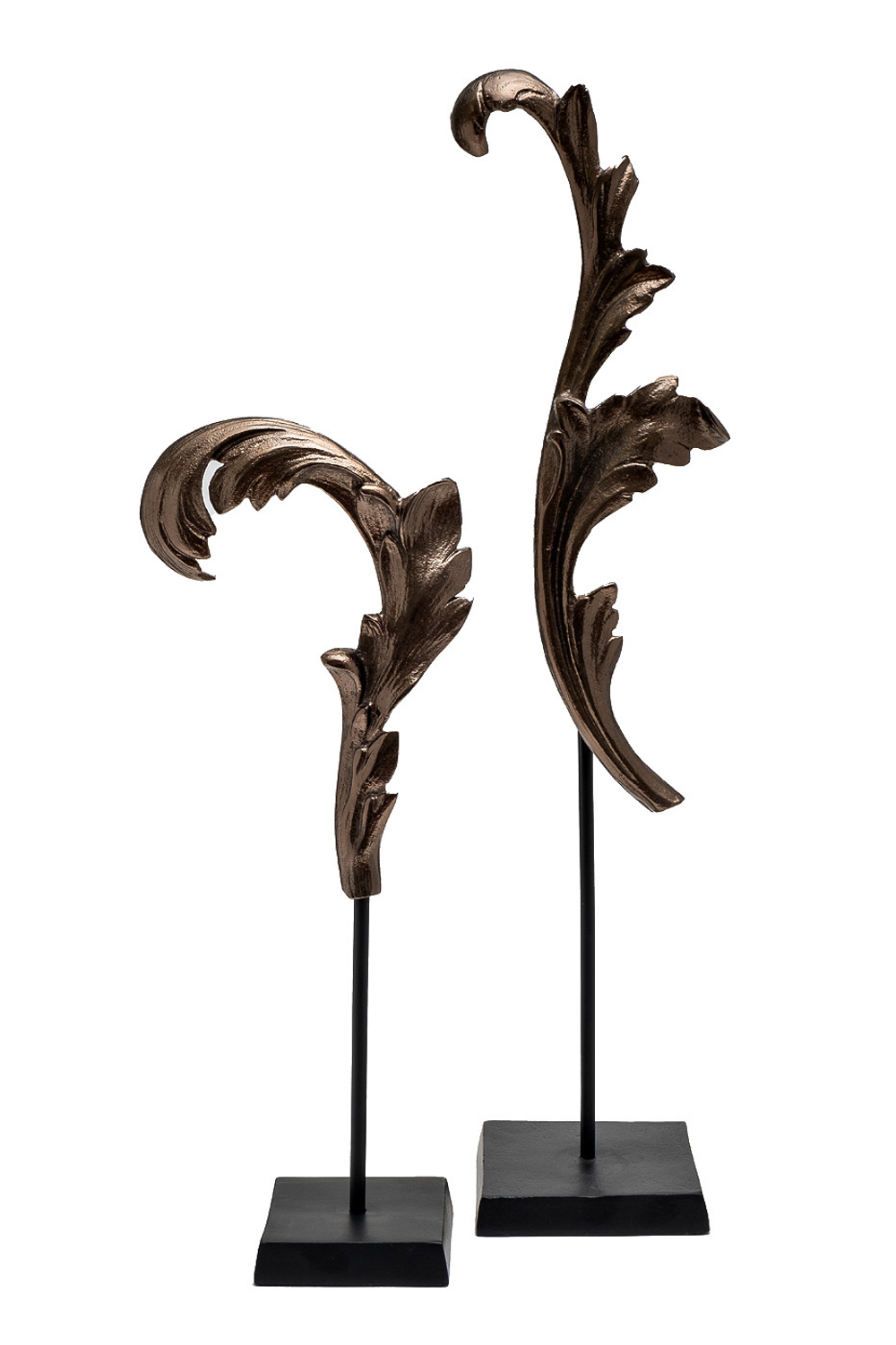 Статуэтка h63.5см Garda Decor Лист винтаж из алюминия 71PN-03209
