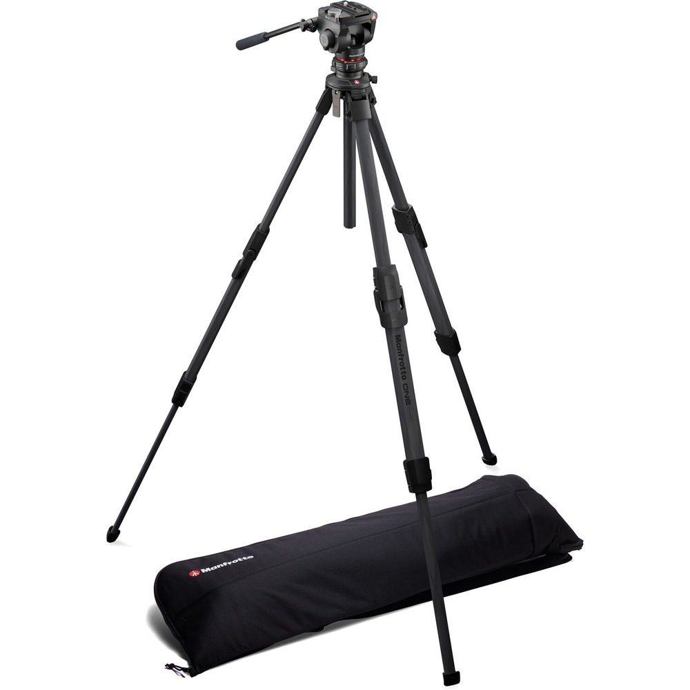 Видеоштатив Manfrotto MKONEС-500X ONE, карбон, 3 секции Rapid, видеоголова 500X, до 5 кг