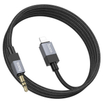 Кабель-переходник Hoco UPA32A Lightning (папа) на AUX 3.5мм (папа) 1м черный
