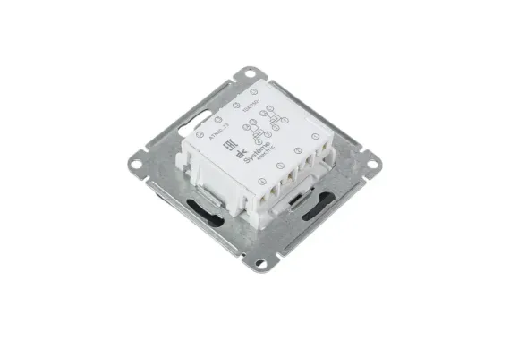 Выключатель Systeme Electric ATLASDESIGN 2-клавишный проходной промежуточный карбон 38354