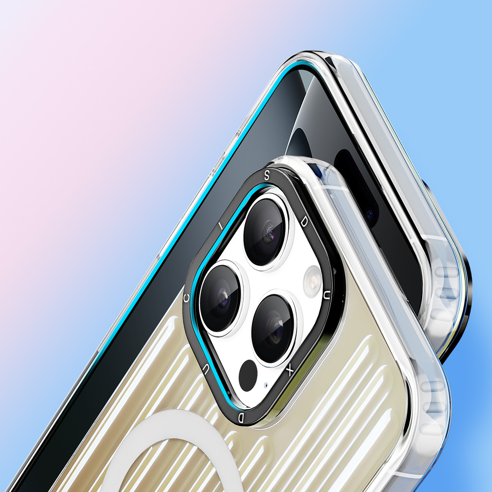 Усиленный прозрачный чехол (Gradient Desert Gold) с поддержкой MagSafe от Dux Ducis для iPhone 16 Pro Max, серия Zest Series Case