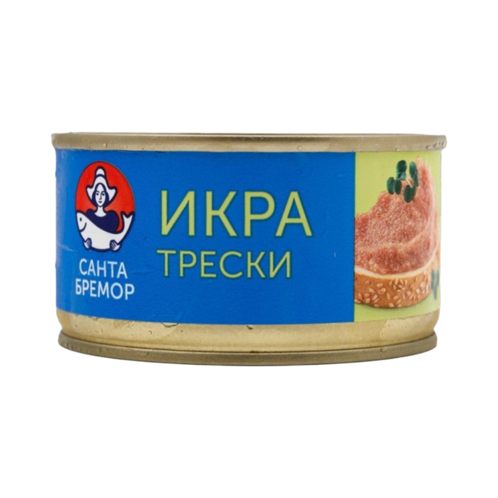 Икра Санта Бремор Деликатесная тресковая люкс ж/б 130г, шт