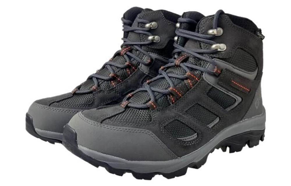 Jack Wolfskin Slip Resistant Abrasion Resistant High top Outdoor Shoes Men"s Gray