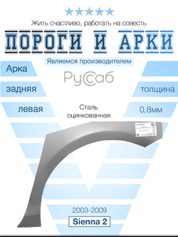 Арка левая Toyota Sienna 2003-2009