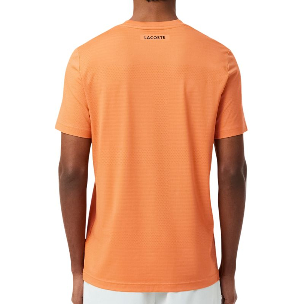Мужская теннисная футболка Lacoste Ultra Dry Stretch Tennis - orange
