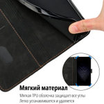 Кожаный чехол-книжка для REDMI NOTE 14 PRO 4G (не 5G) с отделом для наличных, 3 слотами для карт и подставкой