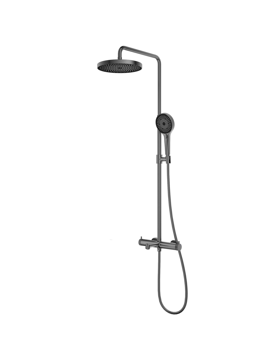Душевая стойка Vincea Рим (Rim) VSFS-2RM1GM с изливом, вороненая сталь