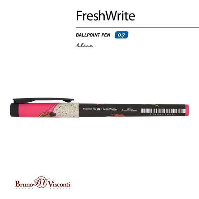 Ручка шариковая 0.7мм, синяя "FreshWrite. Fresh & fruity. Питахайя" (Bruno Visconti)