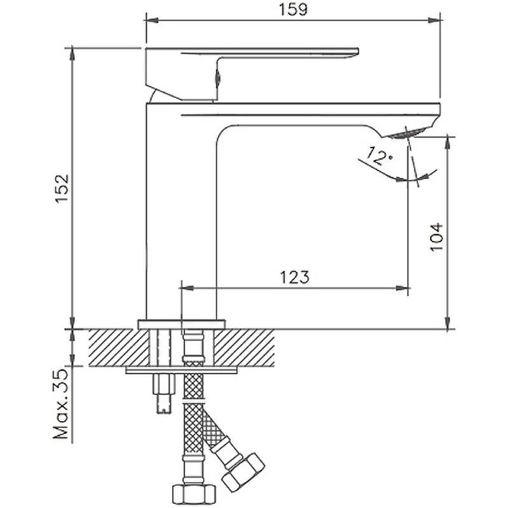 Смеситель HAIBA HB10590 умывальник (к.30)