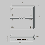Панель управления Lighting control DRC034-8-B