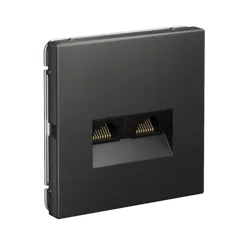 Розетка компьютерная RJ45 + RJ45, Cat 5e Systeme Electric ArtGallery Базальт GAL001485