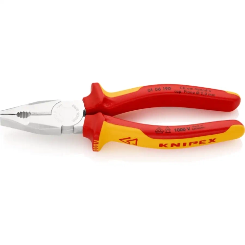 Плоскогубцы комбинированные хромированные 190 мм Knipex 01 06 190