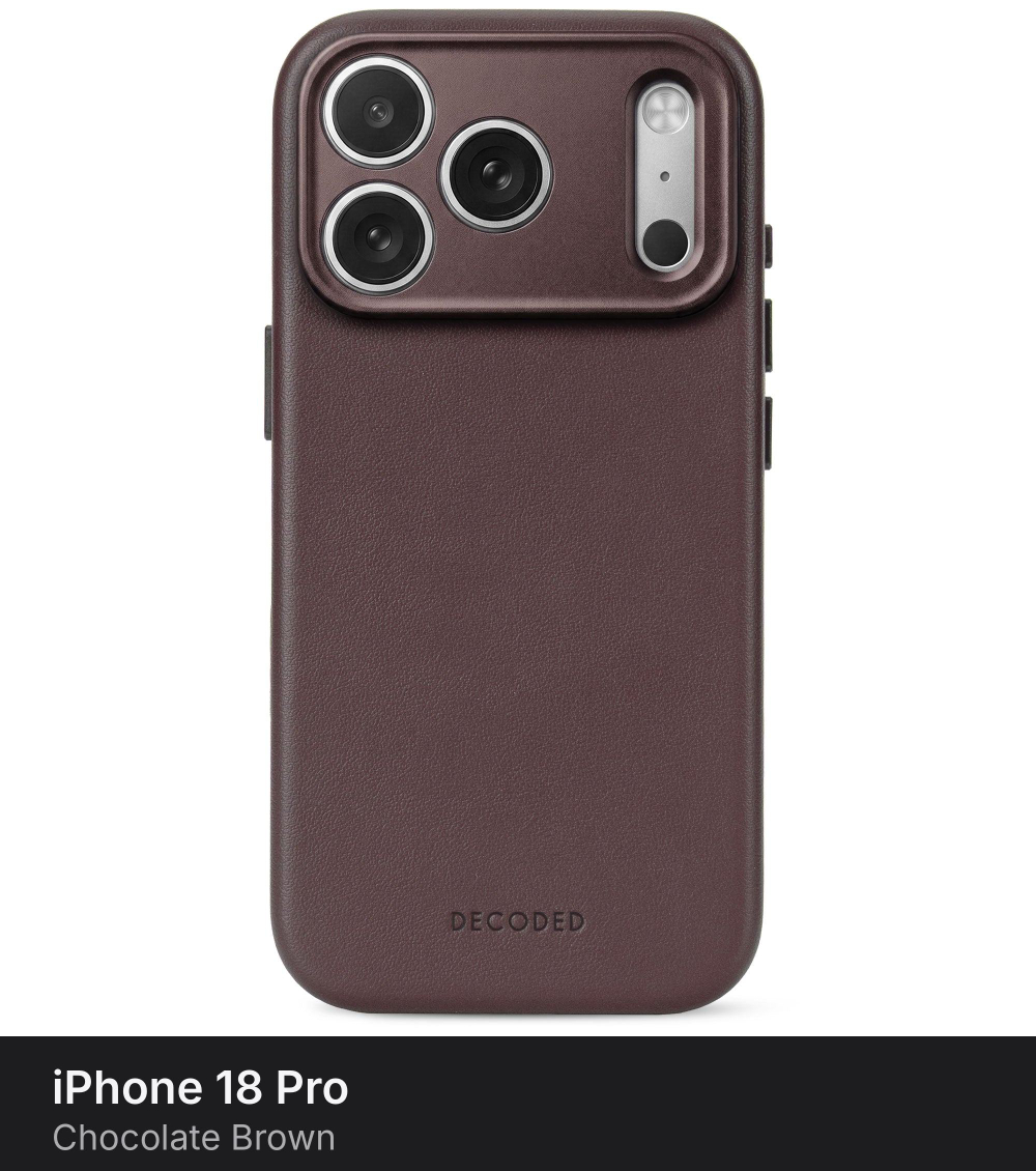 Чехол Decoded Leather Case для iPhone 18 Pro / 17 Pro Chocolate Brown