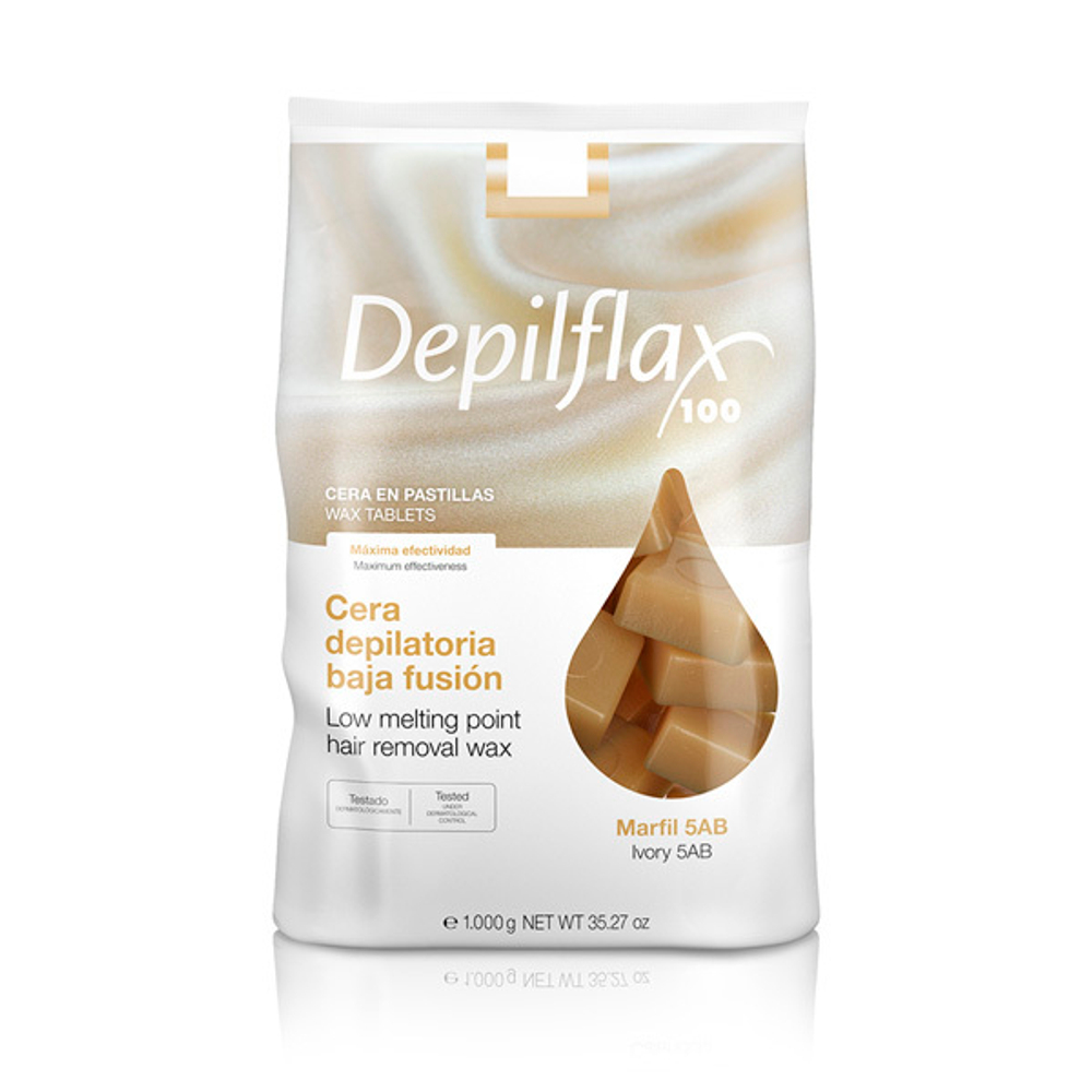 Воск горячий в брикетах Depilflax Extra Слоновая кость 1000г