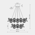 Подвесная люстра MODELIGHT MDL.89092.1000.500HC GD