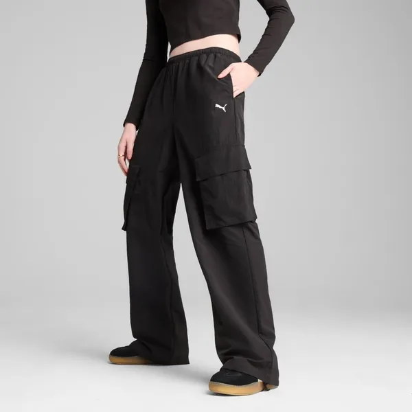 Брюки спортивные женские PUMA WARDROBE ESS Relaxed Woven Cargo Pants op
