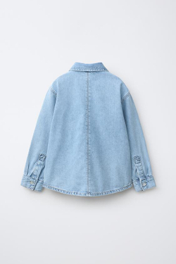ZARA ДЖИНСОВАЯ РУБАШКА, СИНИЙ