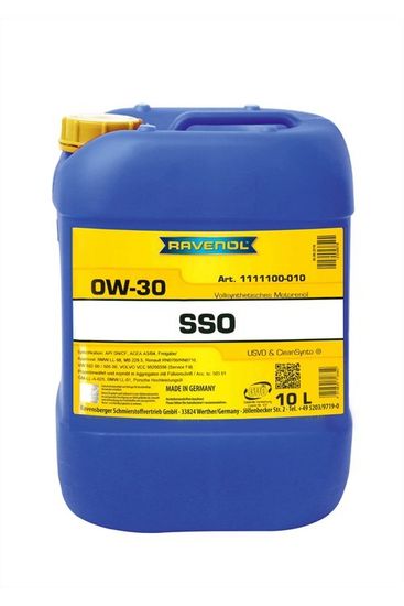 SSO 0W-30 RAVENOL Моторное масло 10 Литров