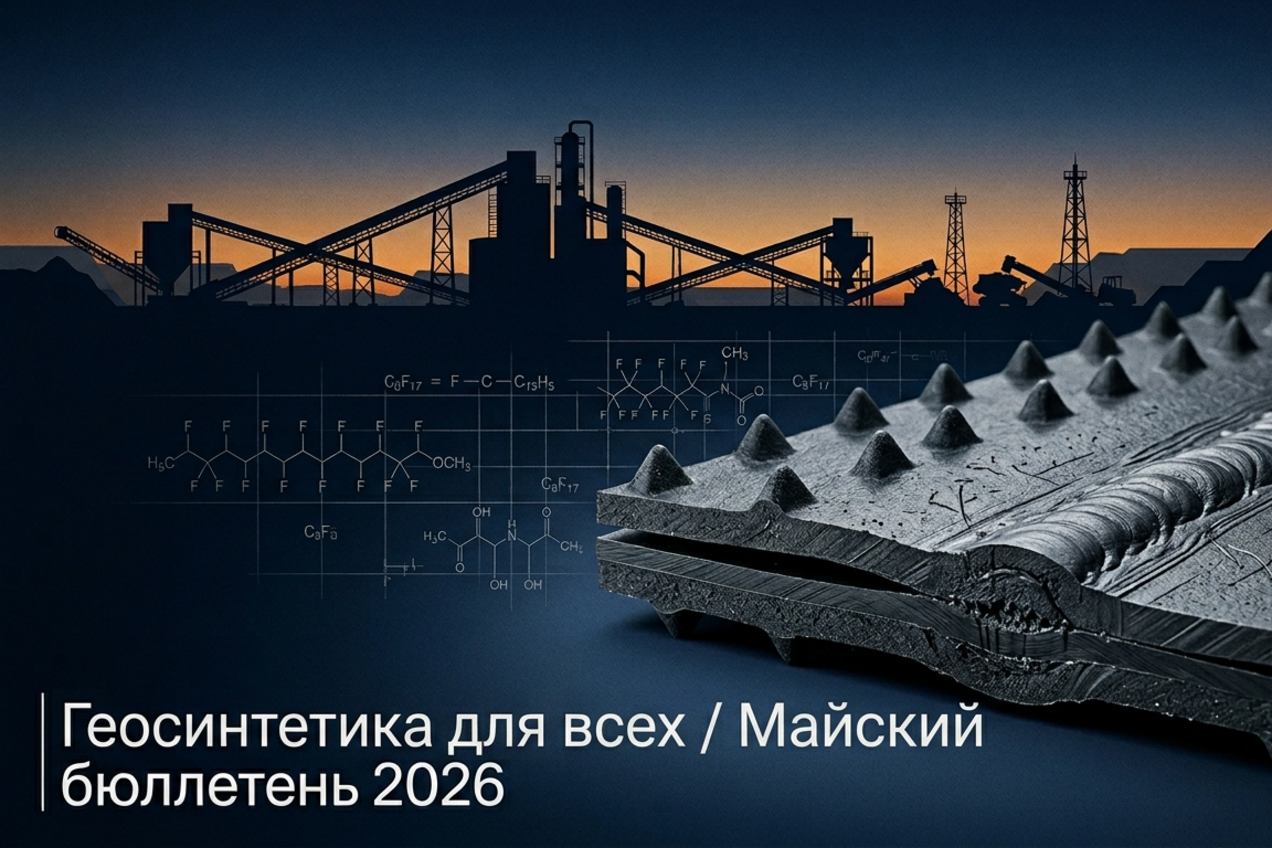 Майский бюллетень: стройка Solmax, PFAS в геосинтетике, итоги MiningWorld Russia и новые графики публикаций
