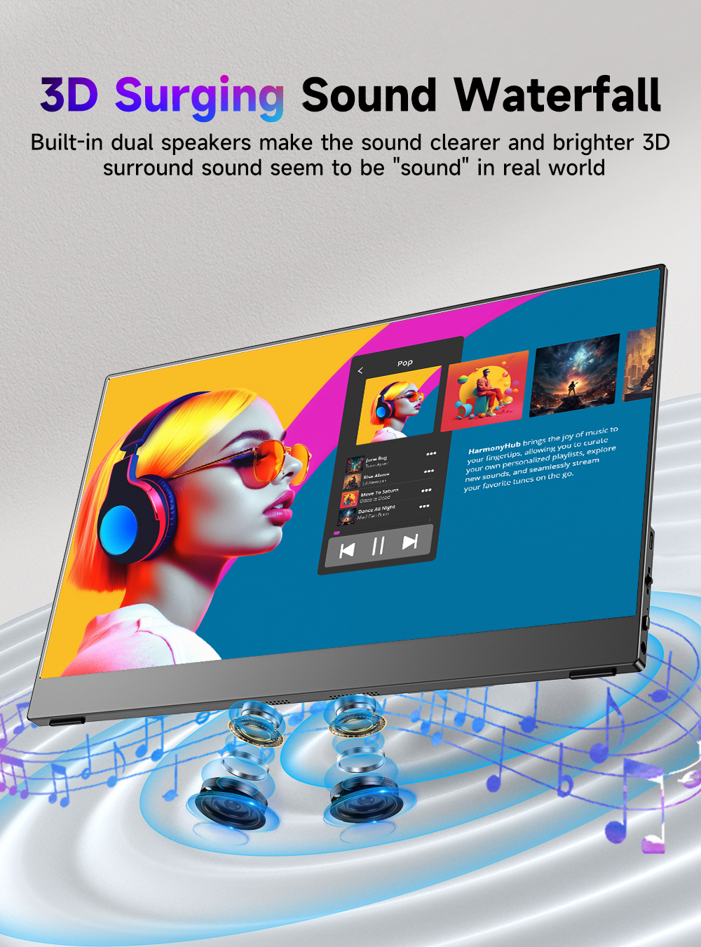 13.3" Портативный монитор UPERFECT O2 Lite 4К 3840x2160, 60 Гц, OLED