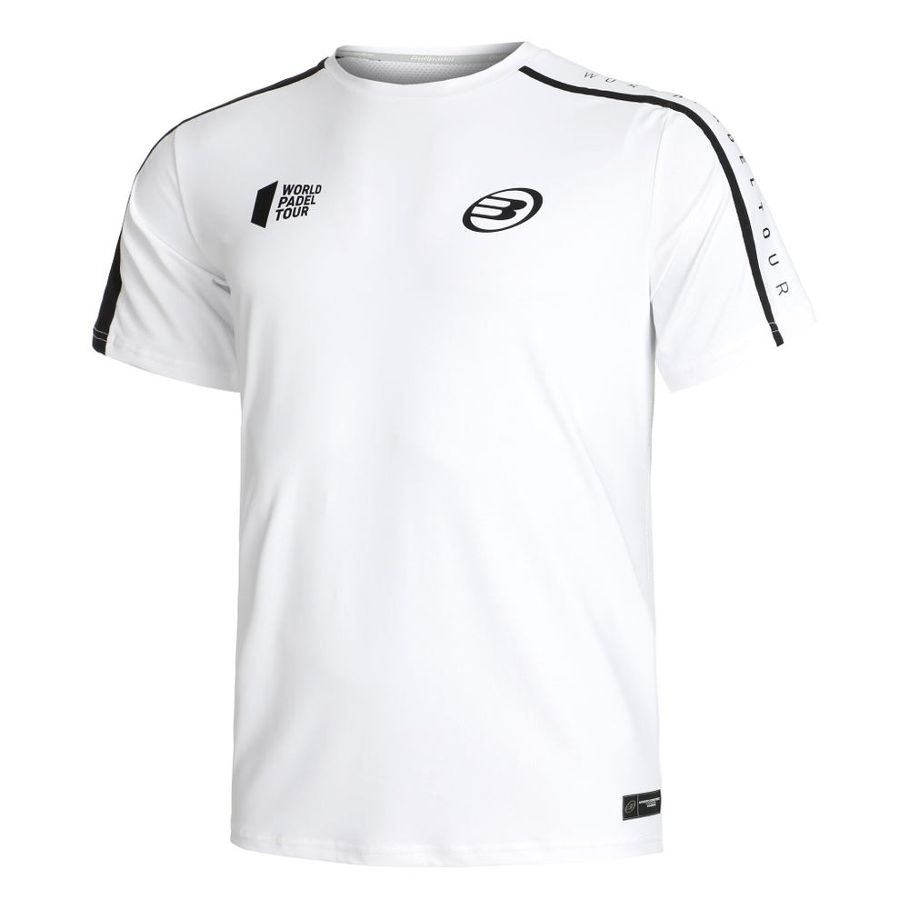 Мужское теннисное поло Bullpadel Liron T-Shirt Men - White, Black
