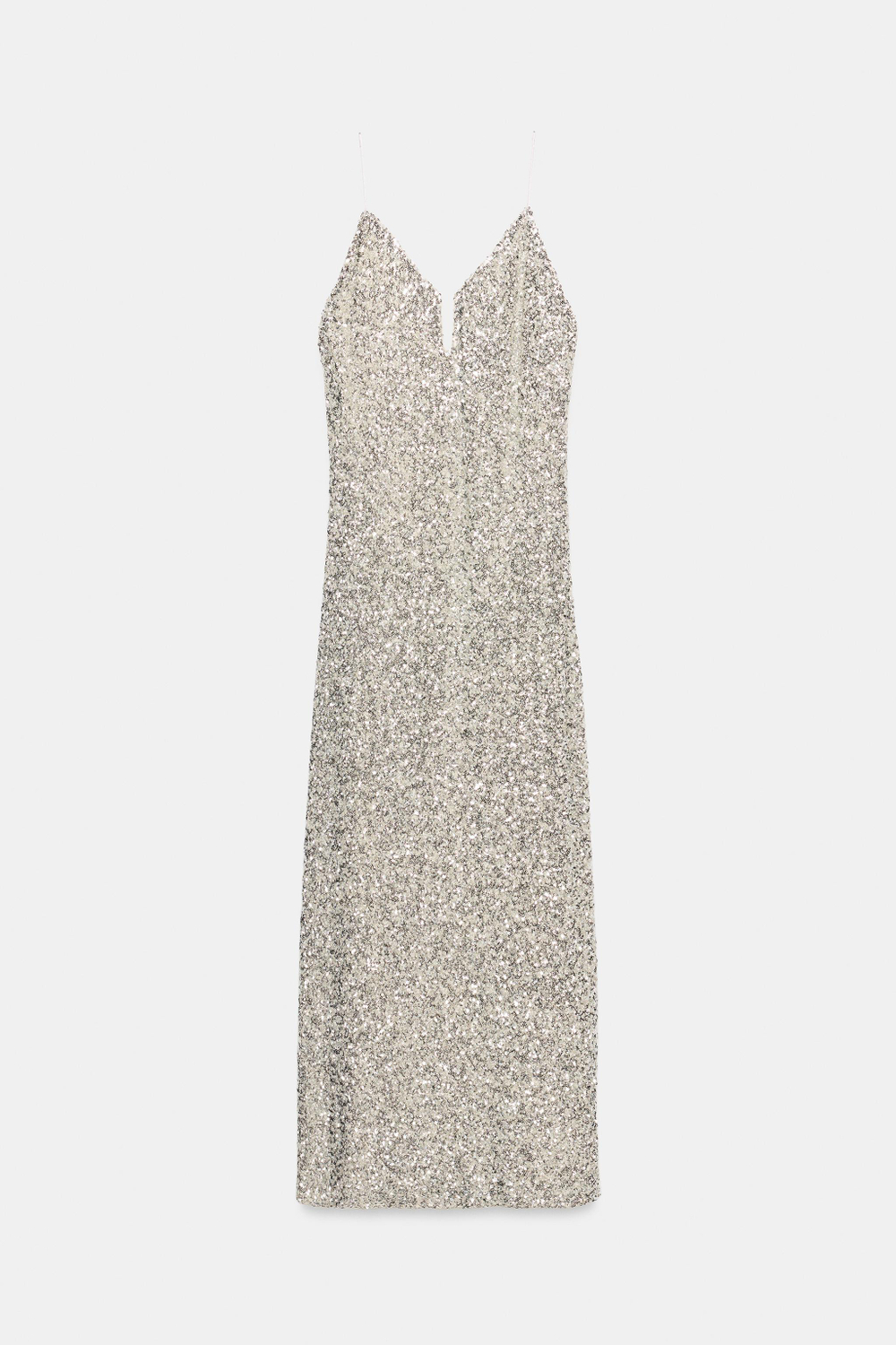 ПЛАТЬЕ МИДИ С ПАЙЕТКАМИ — ZW COLLECTION — ZARA