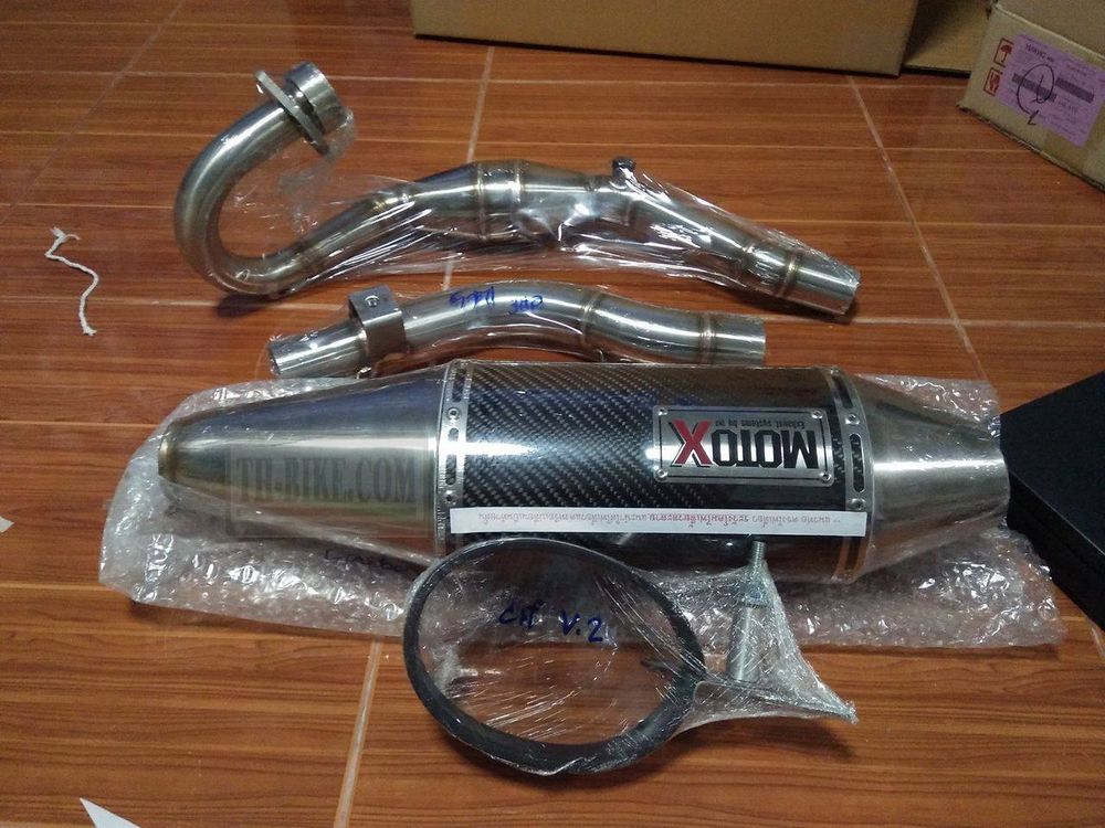 Full Exhaust System for Honda CRF250L-M-Rally (2012-2020). Made in Thailand. MOTO-X V.2 Carbon