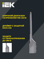 Светильник светодиодный консольный ДКУ 1012-50Ш 5000К IP65 серый IEK