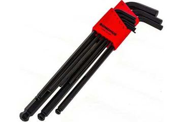 Набор из 9 черных ключей с шариком BONDHUS XL 1.5-10mm 16099