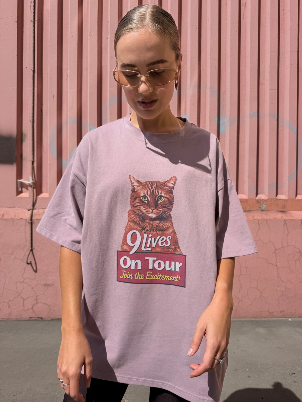 Футболка 9 lives розовый